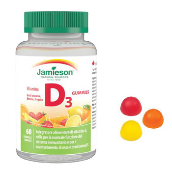 Jamieson Vitamina D3 Gummies Integratore 60 Caramelle