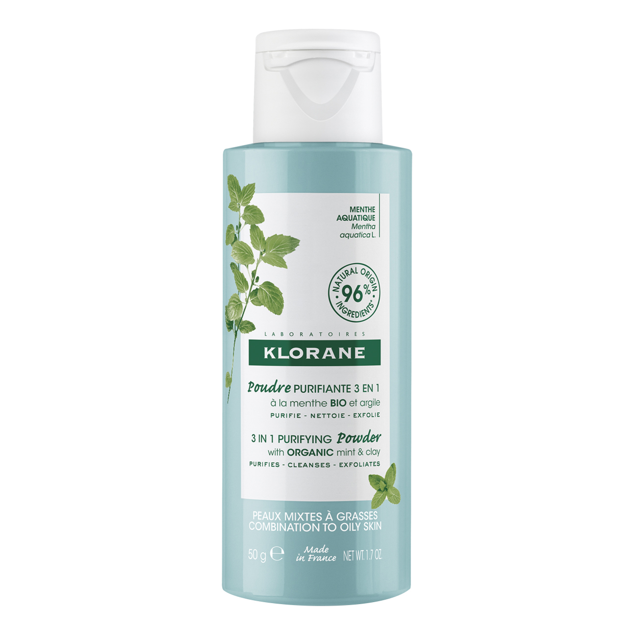Klorane Polvere Purificante Menta Bio e Argilla 50 g