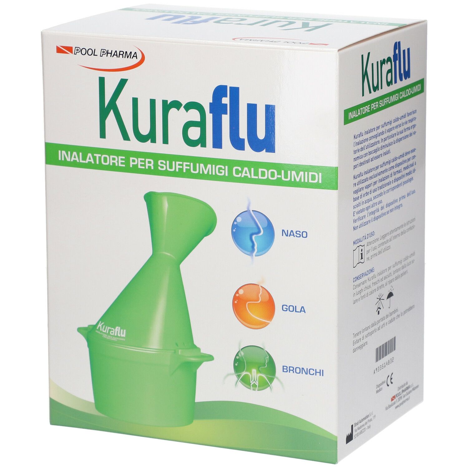Kuraflu - Inalatore per Suffumigi Caldo - Umidi - 1 Pezzo