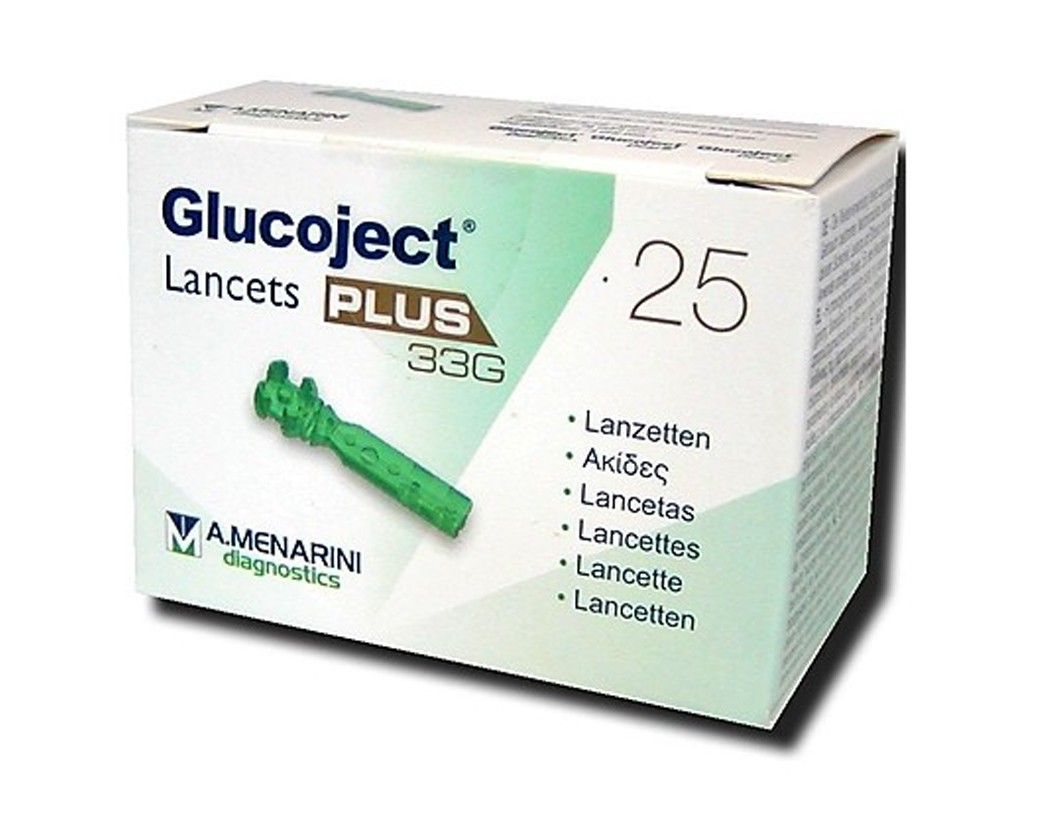 LANCETTE PUNGIDITO GLUCOJET PLUS GAUGE 33 25 PEZZI
