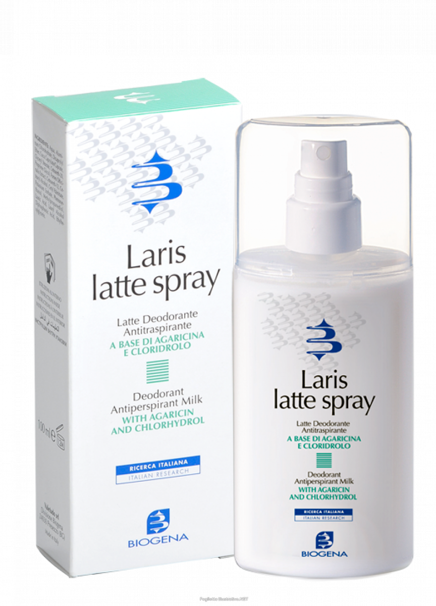 Biogena Laris Latte Spray - Deodorante Antitraspirante - 100 ml