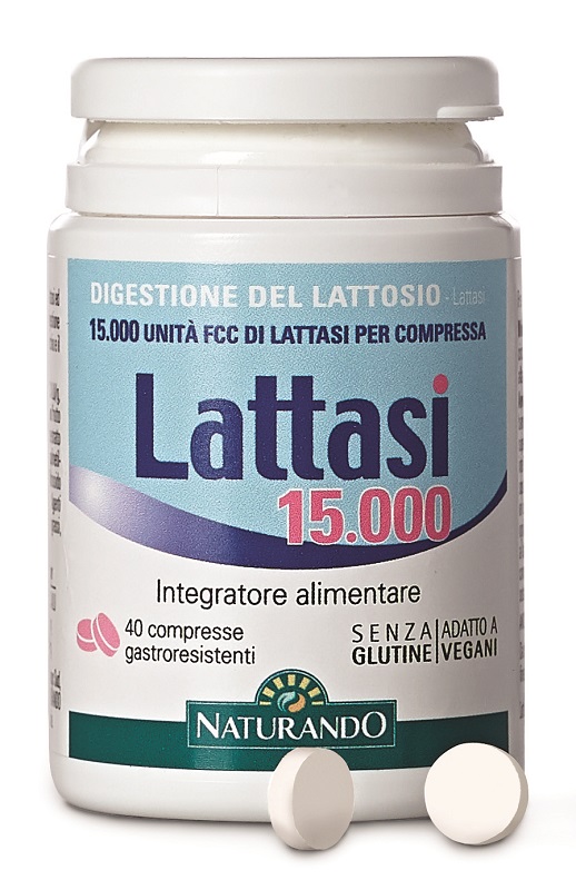 Lattasi 15.000 - Integratore per la Digestione del Lattosio - 40 Compresse