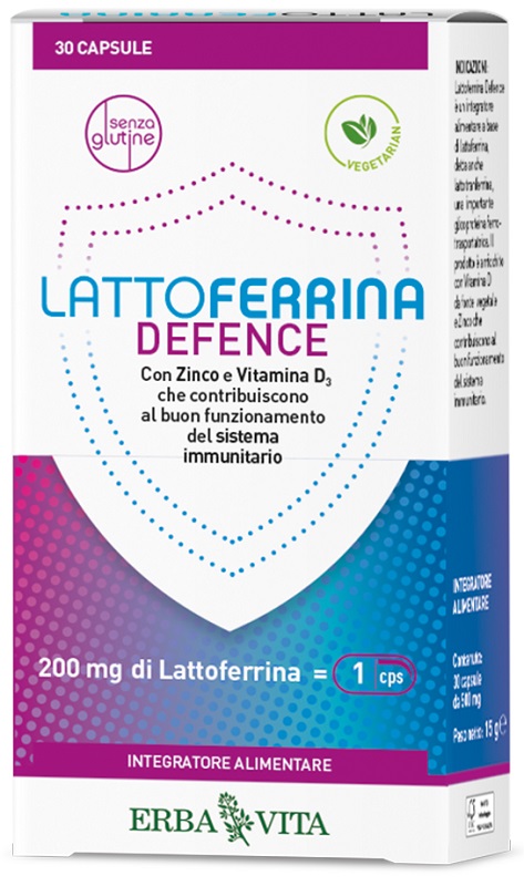Lattoferrina Defence - Integratore per Sistema Immunitario - 30 Capsule