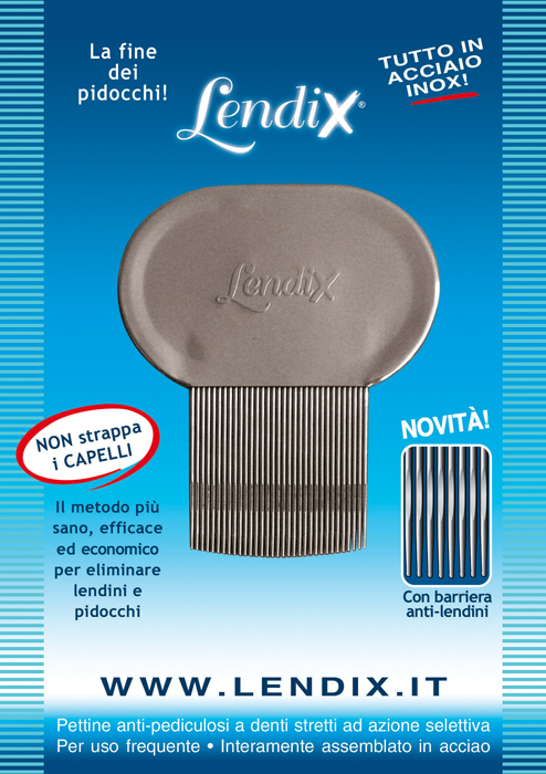 Lendix - Pettine in Acciaio Antipidocchi - 1 Pezzo