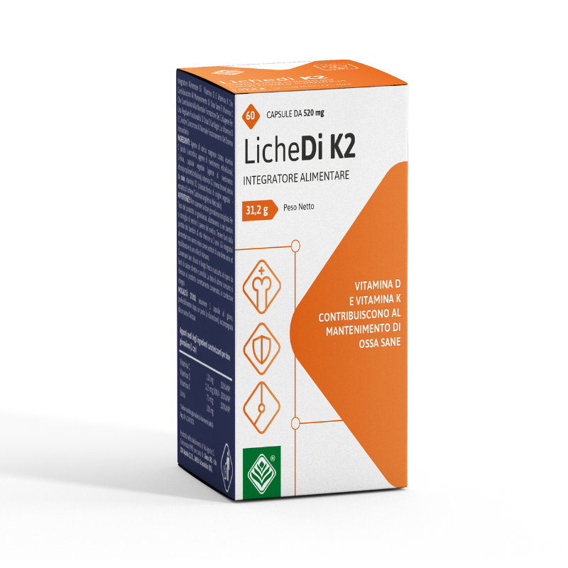 Lichedi K2 Integratore Vitamina D e K2 60 Capsule