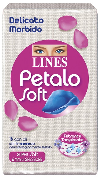 Lines Petalo Soft - Assorbente con Ali - 16 Pezzi