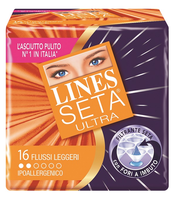 Lines Seta Ultra - Assorbenti Flussi Leggeri - 16 Pezzi