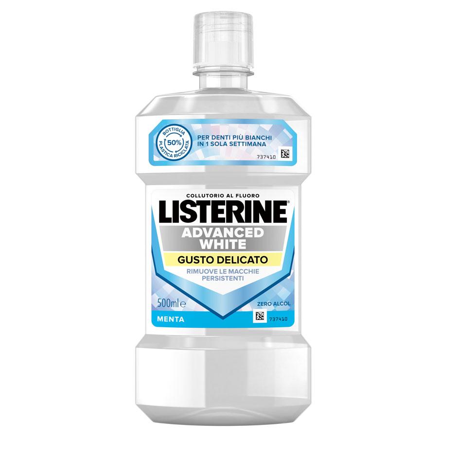 Listerine Advanced White Gusto Delicato Collutorio 500 ml