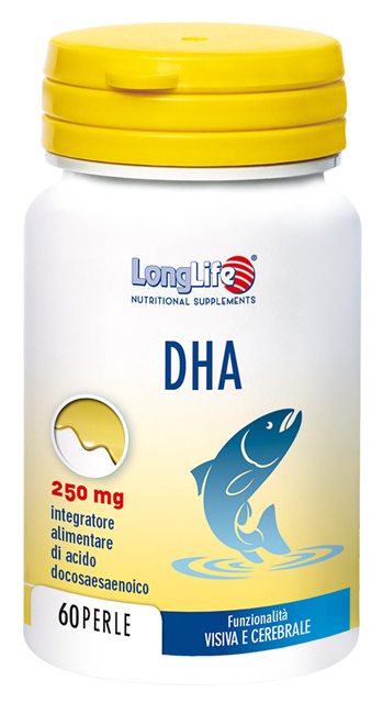 LongLife DHA 250 mg - Integratore per la Funzionalità Visiva e Cerebrale - 60 Perle