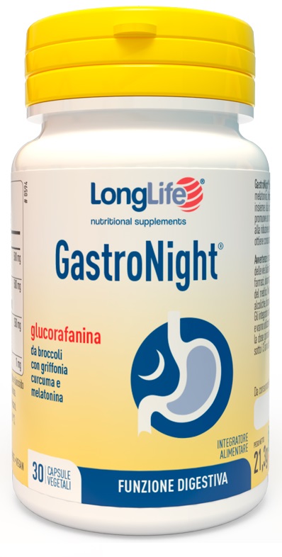 LongLife Gastronight - Integratore Digestivo - 30 Capsule