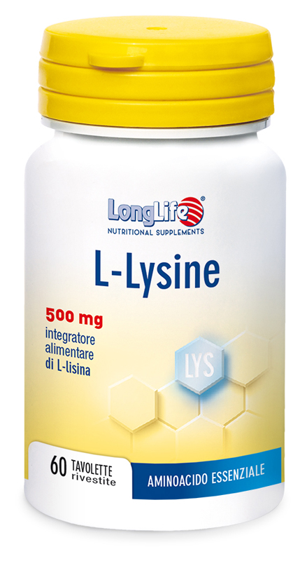 LongLife L-Lysine 500 mg - Integratore di Lisina - 60 Tavolette