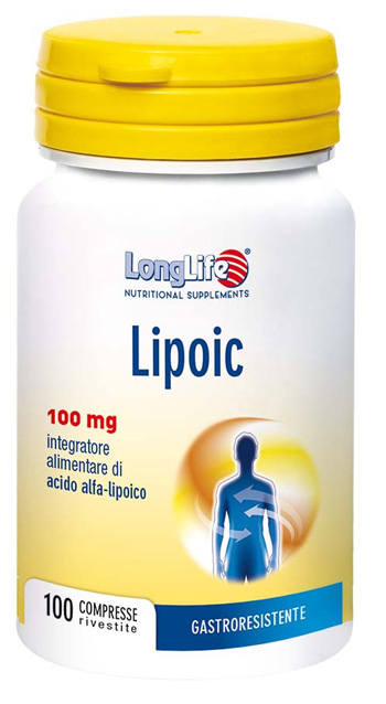 LongLife Lipoic 100 mg - Integratore di Acido Alfa-Lipoico - 100 Capsule