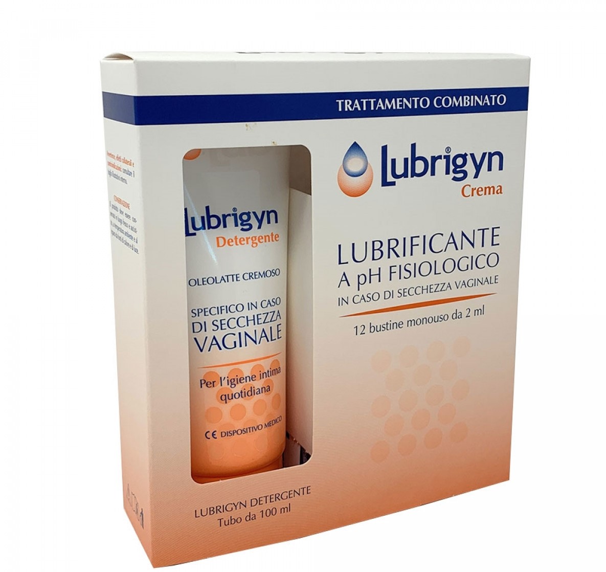 LUBRIGYN KIT CREMA 12 BUSTINE X 2 ML + DETERGENTE 100 ML