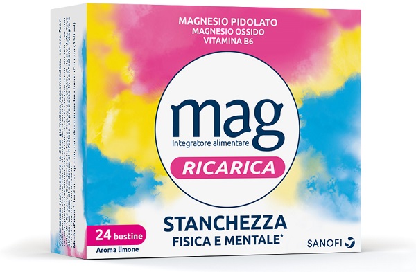 Mag Ricarica Integratore Magnesio per Stanchezza 24 Bustine