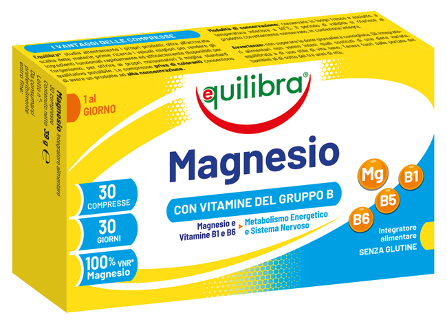 Magnesio Integratore con Vitamine Gruppo B 30 Compresse
