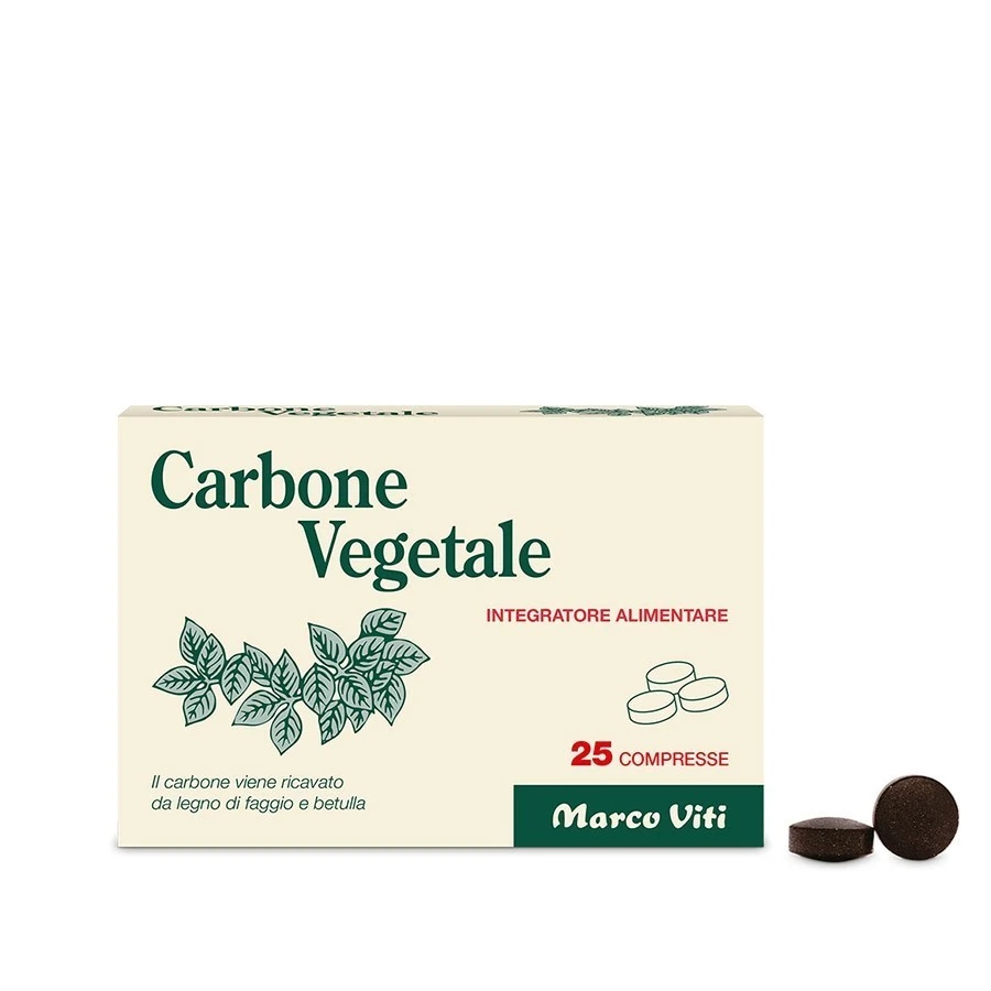 Carbone Vegetale - Integratore per Regolarità Intestinale - 25 Compresse