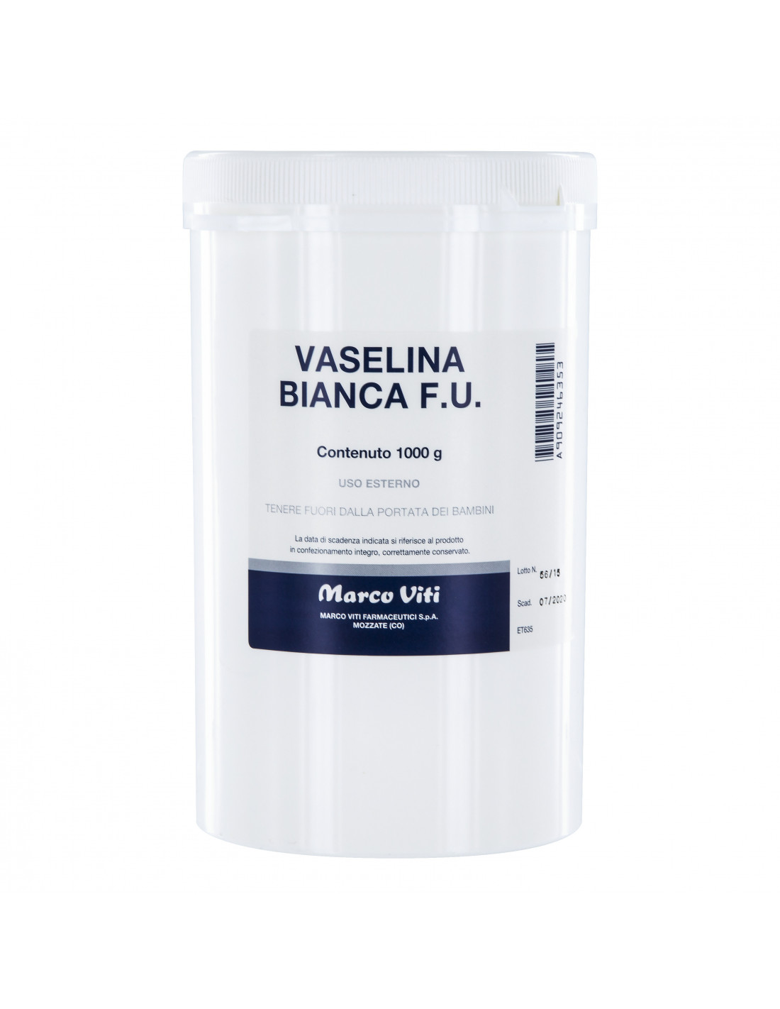 Marco Viti Vaselina Bianca - Crema Emolliente e Lubrificante - 1000 g