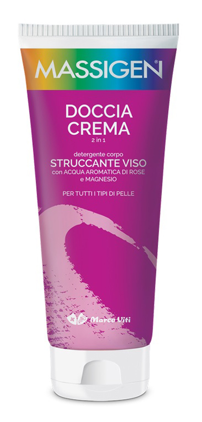 Massigen - Doccia Crema 2 in 1 Detergente Corpo e Struccante Viso - 200 ml