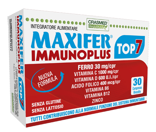 Maxifer Immunoplus Top 7 - Integratore Difese Immunitarie - 30 Compresse