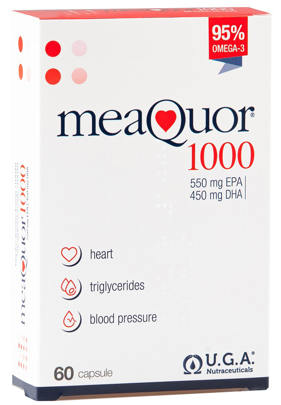 MeaQuor 1000 - Integratore di Omega 3 per il Benessere Cardiovascolare - 60 Capsule