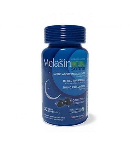 Melasin Natural Sonno - Integratore per Favorire il Sonno - 30 Caramelle Gommose