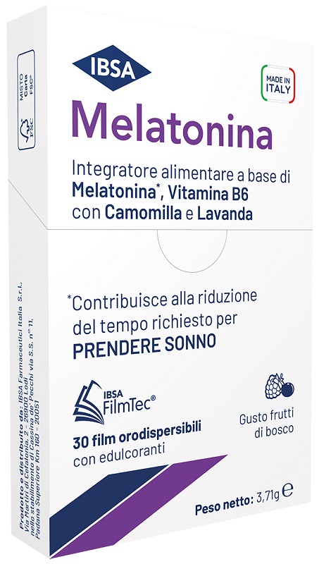 Melatonina IBSA - Integratore per Favorire il Sonno - 30 Film Orali
