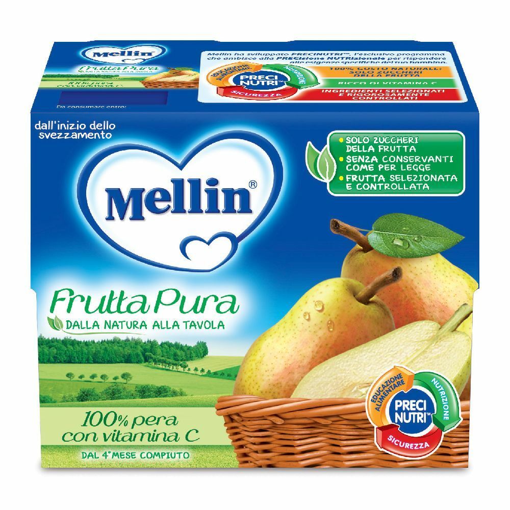 Mellin Frutta Pura Pera 4x100g