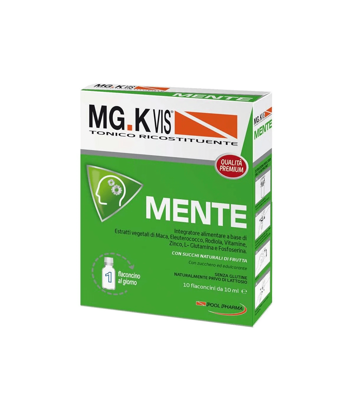 MG.K Vis Tonico - Integratore Ricostituente Mente - 10 Flaconcini da 10 ml
