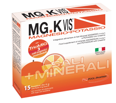 MG.K Vis Orange - Integratore di Magnesio e Potassio - 15 Bustine