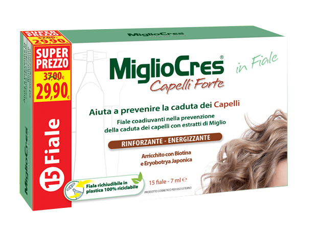 MiglioCres Capelli Forte Trattamento Anticaduta 15 Fiale