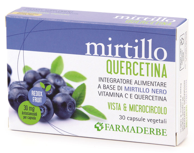 Mirtillo Quercetina Integratore Vista e Microcircolo 30 Capsule
