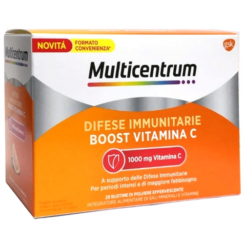 Multicentrum Difese Immunitarie Boost - Integratore per Sistema Immunitario con Vitamina C - 28 Bustine