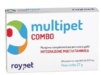 Multipet Combo Integratore Multivitaminico Cani e Gatti 30 Compresse