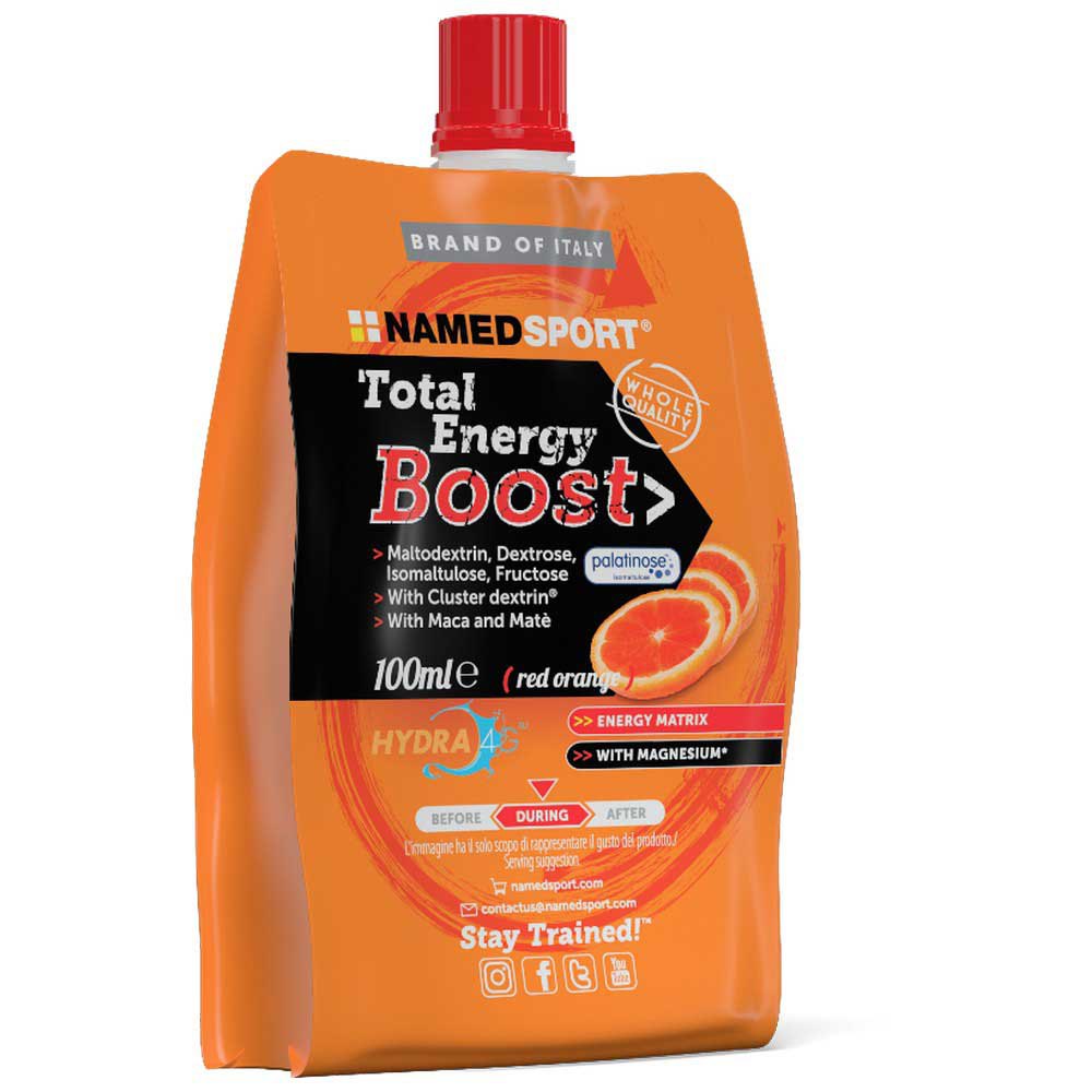 Named Sport Total Energy Boost Isotonic - Bevanda Energetica - Gusto Arancia Rossa 100 ml