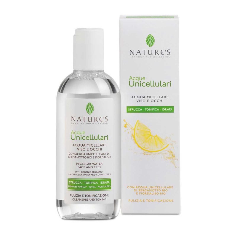 Nature's Acque Unicellulari - Acqua Micellare Tonificante Viso e Occhi - 200 ml