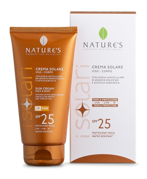 Nature's I Solari - Crema Solare Viso e Corpo con Protezione Media SPF 25 - 150 ml