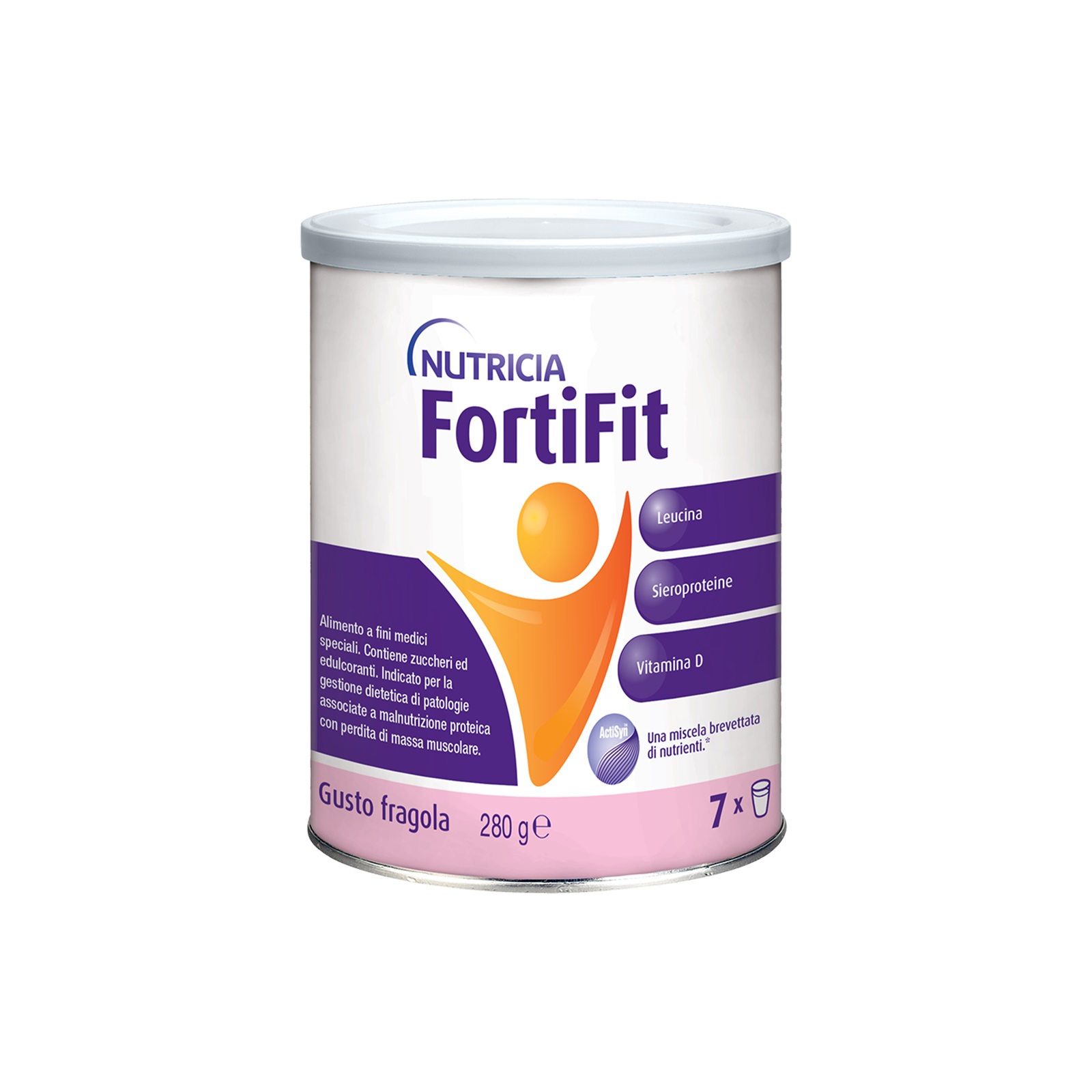 Nutricia FortiFit - Supplemento Nutrizionale Proteico Gusto Fragola - 280 g