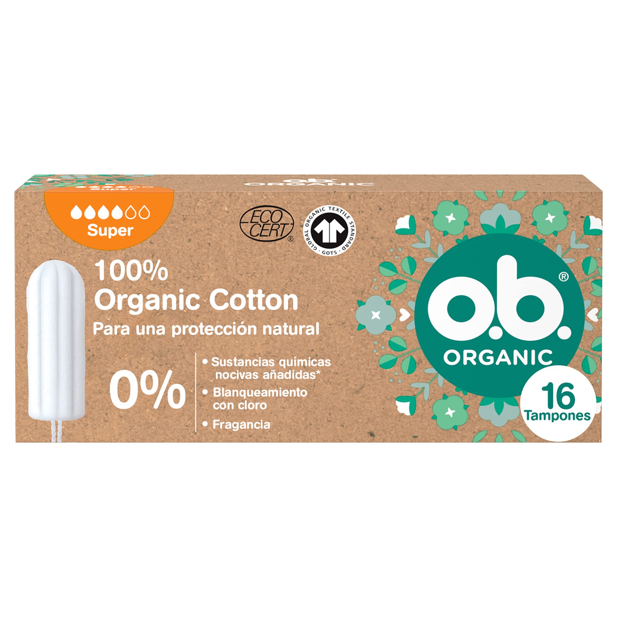 OB Pro Comfort Organic Super Assorbenti Interni 16 Pezzi