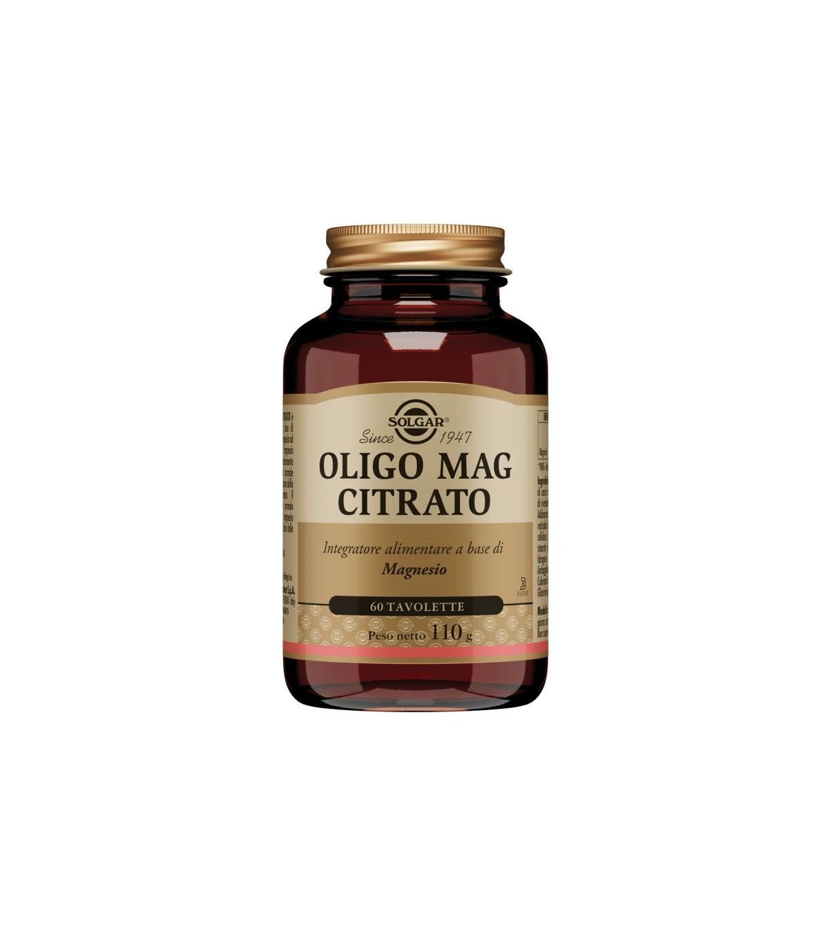 Solgar Oligo Mag Citrato - Integratore di Magnesio - 60 Tavolette