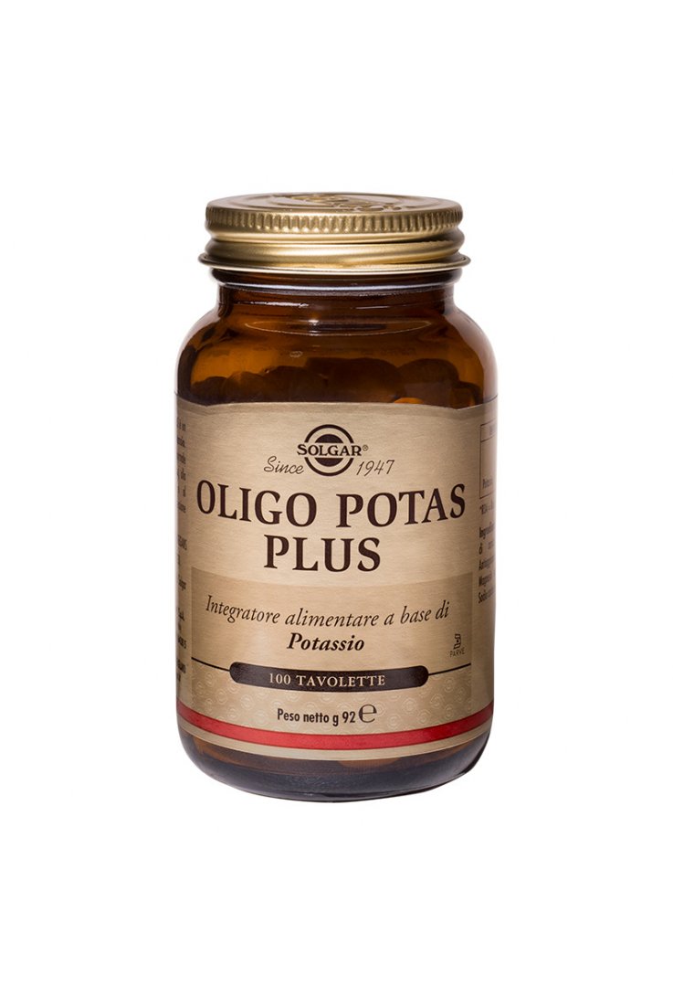 Solgar Oligo Potas Plus - Integratore di Potassio - 100 Tavolette