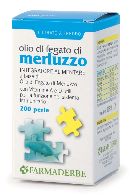 Nutra Olio di Fegato di Merluzzo Integratore Sistema Immunitario 200 Capsule