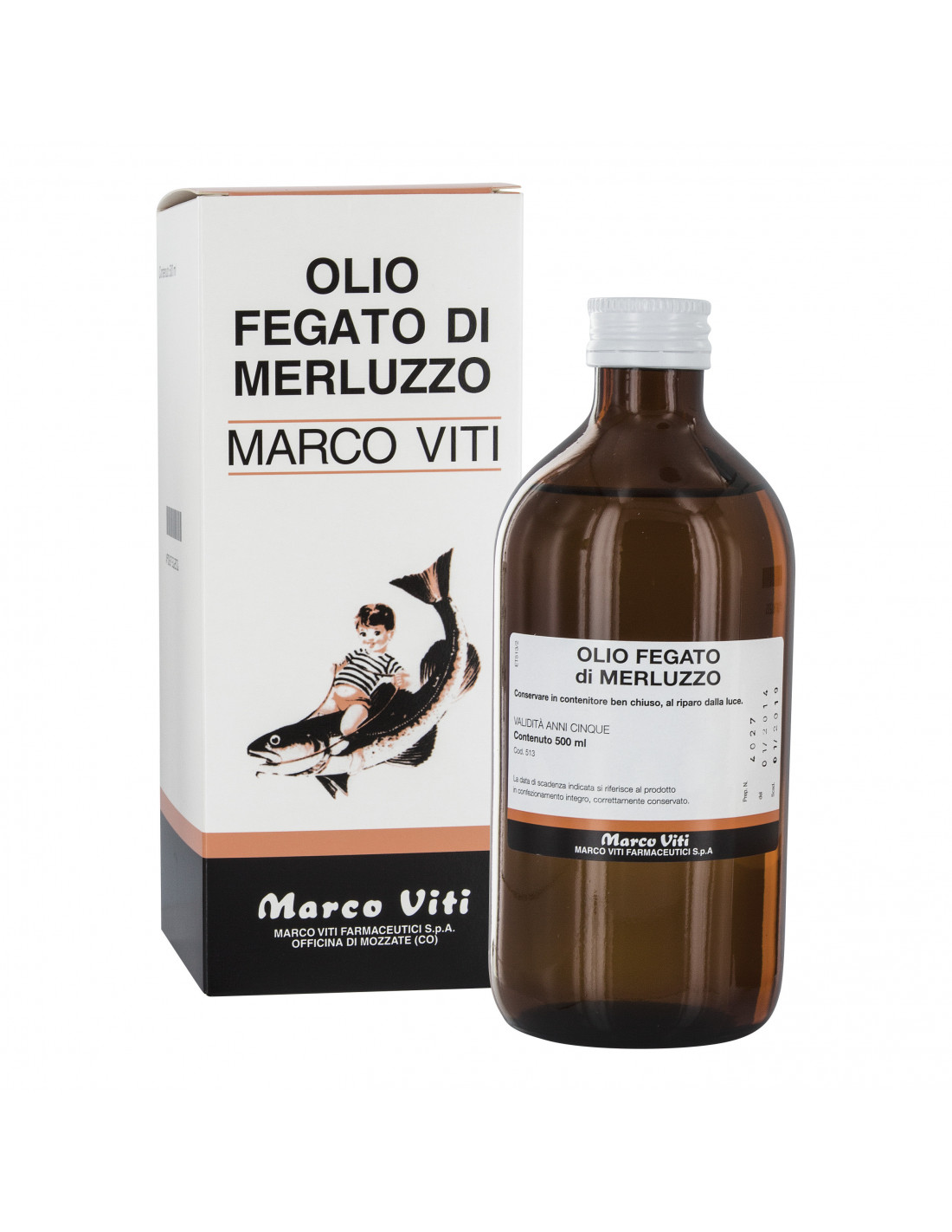 Marco Viti Olio di Fegato di Merluzzo - Trattamento della Regolarità Intestinale - 500 ml