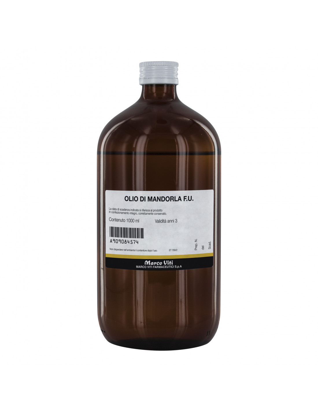 Marco Viti Olio di Mandorle Dolci - Trattamento Cutaneo Emolliente - 1000 ml