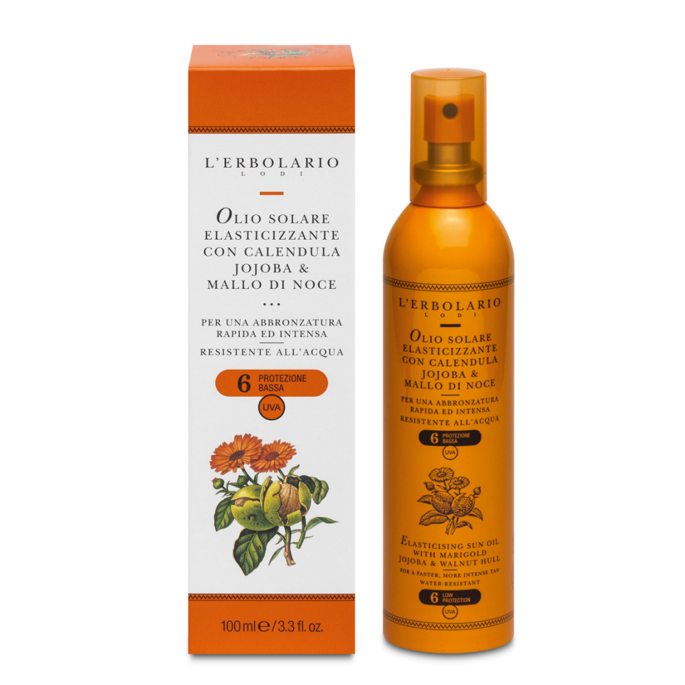 L'Erbolario - Olio Solare Elasticizzante con Protezione Bassa SPF 6 - 100 ml