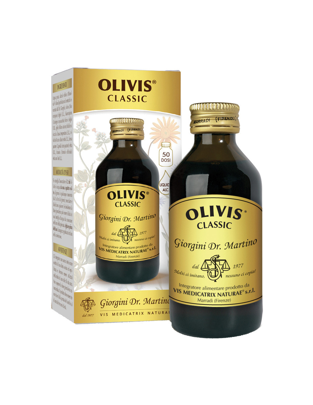 Olivis Classic Liquido Alcolico - Integratore per la Circolazione del Sangue - 200 ml