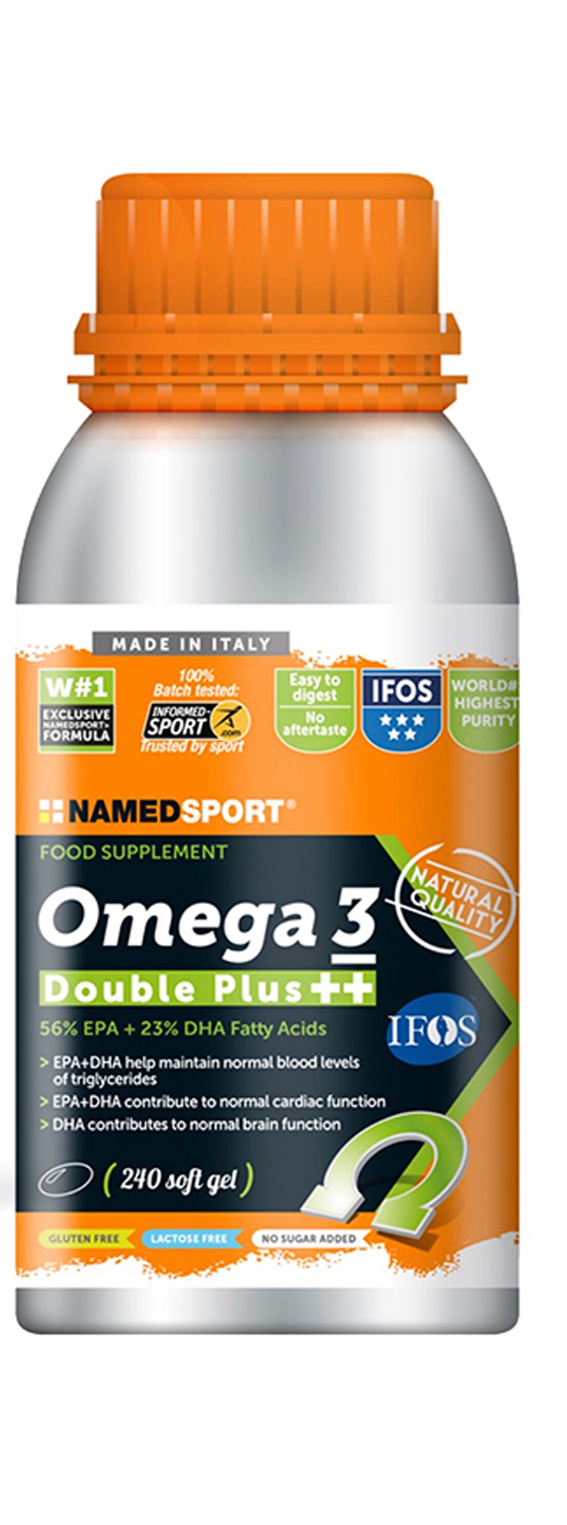 Named Sport Omega 3 Double Plus - Integratore di Acidi Grassi Omega 3 - 240 Softgel