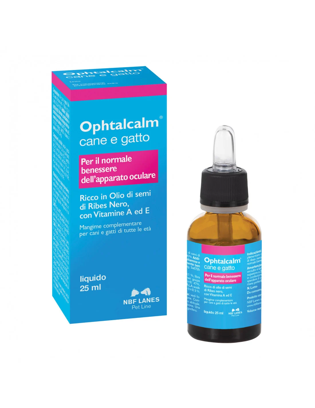 Ophtalcalm Gocce Mangime Complementare Cani e Gatti 25 ml