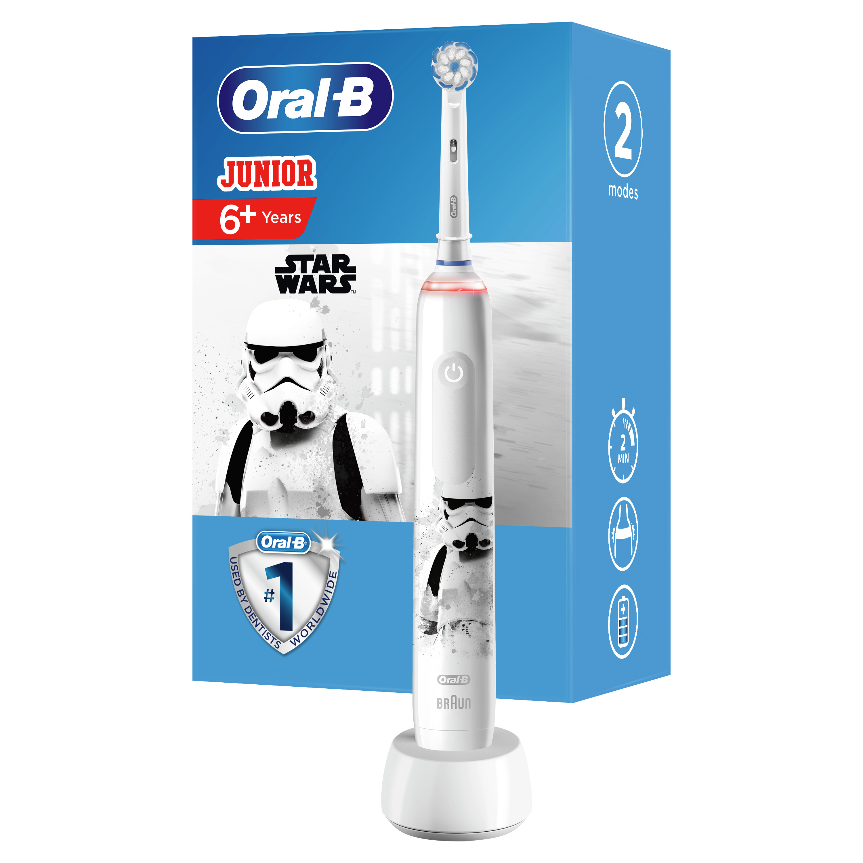 Oral-B - Spazzolino Elettrico per Bambini da 6 Anni - Edizione Star Wars