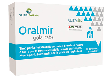 Oralmir Gola Tabs Integratore per Vie Respiratorie 20 Compresse