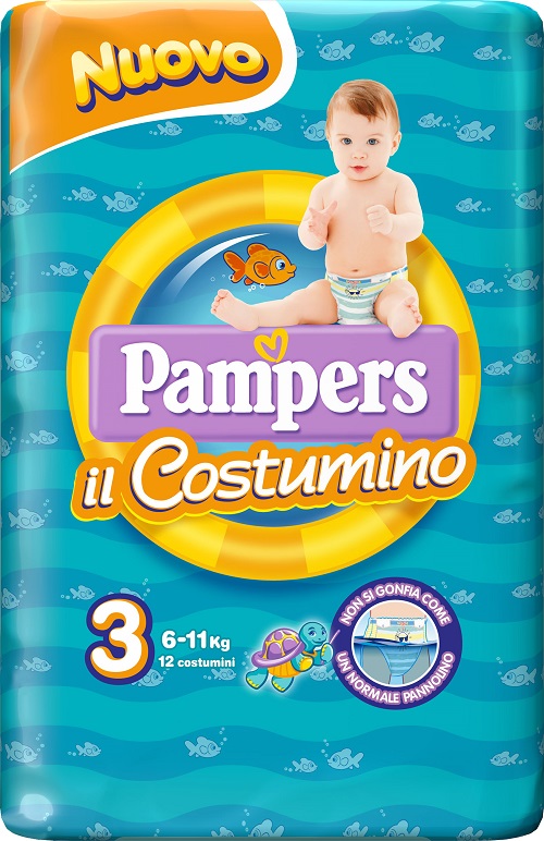 Pampers il Costumino - Pannolino per Mare o Piscina Taglia 3 - 12 Pezzi